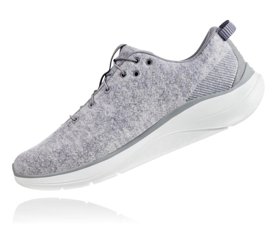 Hoka Australia One One Hupana Flow Wool - Mens Running Shoes Grey - KANZM-6725